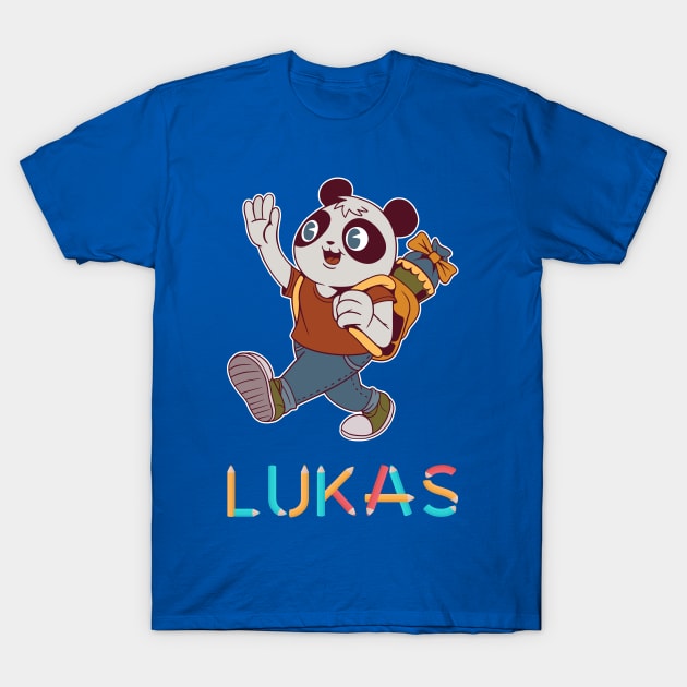 School Enrollment Panda Lukas T-Shirt by DePit DeSign